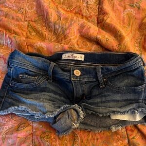 Hollister Women's Dark Blue Jean Shorts